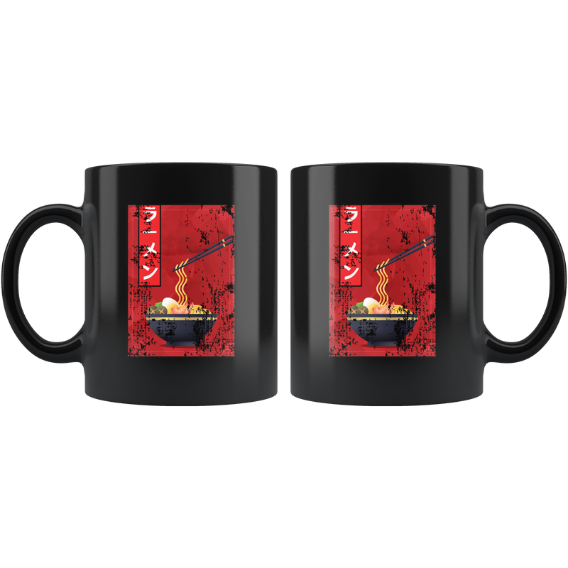 Japanese Food Art Anime Ramen Noodles Retro Vintage Mug.