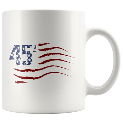 Pro Trump Political Gifts - 45 Squared Squad USA 2020 White Coffee Mug 11 oz