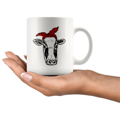Cow In Red Bandana Farm Lover Country Girl gift Idea Coffee Mug 11 oz
