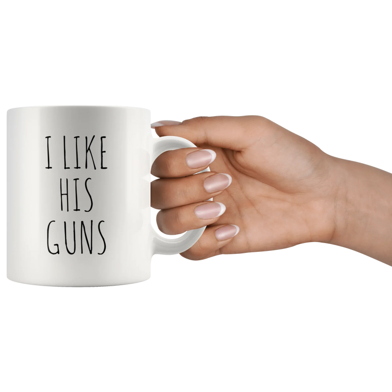 I Like Her Buns I Like His Guns Couple Mugs Valentines Gift - Panvola