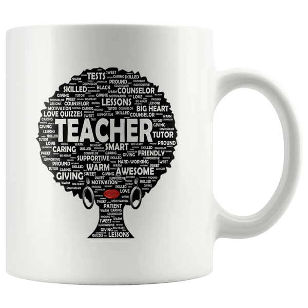 Gift for Teacher Natural Hair Afro for African American Women Mug