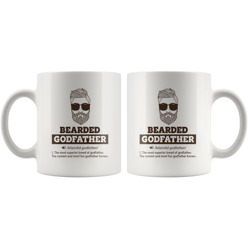 Bearded Godfather Definition From Godchild Christening Coffee Mug 11oz.