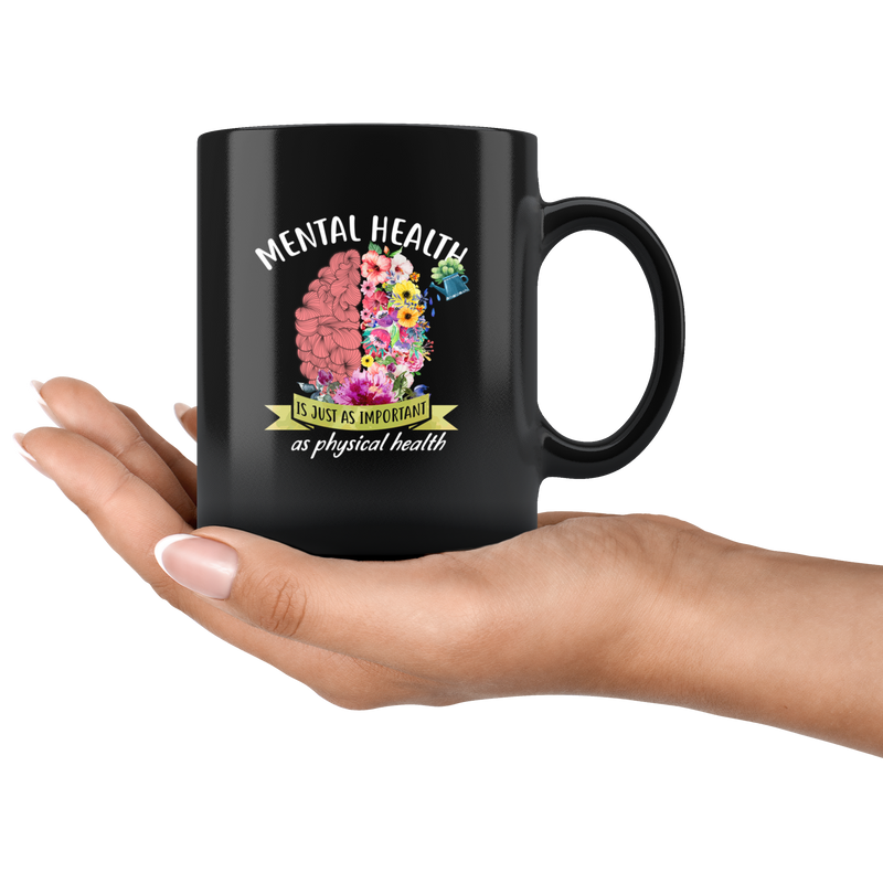 Mental Health Counselor Therapist Gift Awareness Coffee Mug 11oz Black.