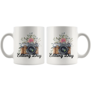 Editing Day Photographer Gift Idea Ceramic Coffee Mug 11 oz - Panvola