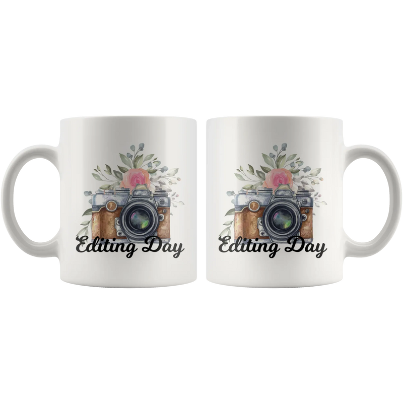 Editing Day Photographer Gift Idea Ceramic Coffee Mug 11 oz - Panvola