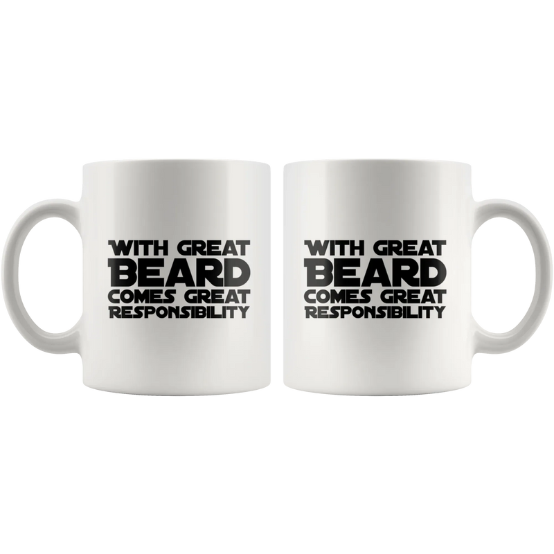 Gift for Father's Day With Great Beard Comes Great Responsibility Funny Mug - Panvola