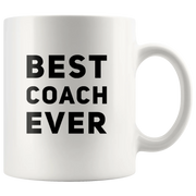 Best Coach Ever Coffee Ceramic Mug White 11 oz - Panvola