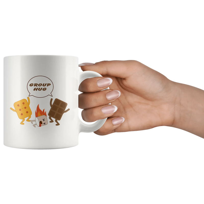 Inspiring Mugs - Group Hug Solidarity White Mug 11 oz - Group Therapy - Panvola
