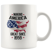 Patriotic Gifts - Making America Great Since 1959 Turning 60 Years Coffee Mug 11 oz - Panvola