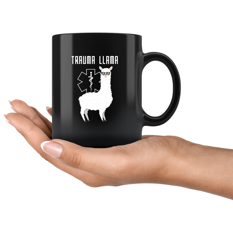 Funny Trauma Llama EMT Medic EMS Gift Coffee Mug.