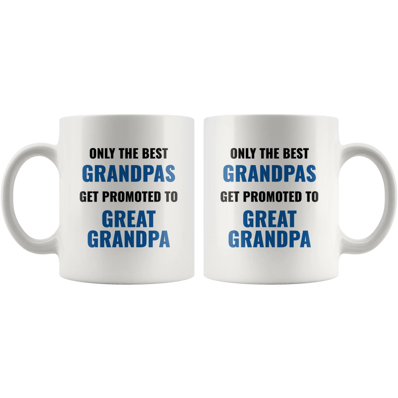 Grandpa Mug Promoted to Great Grandpa Coffee Mug 11oz - Grandpa Gifts - Panvola