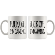 Gaming Gift F*** Off I'm Gaming Sarcastic Statement For Gamer Dad Coffee Mug 11 oz - Panvola