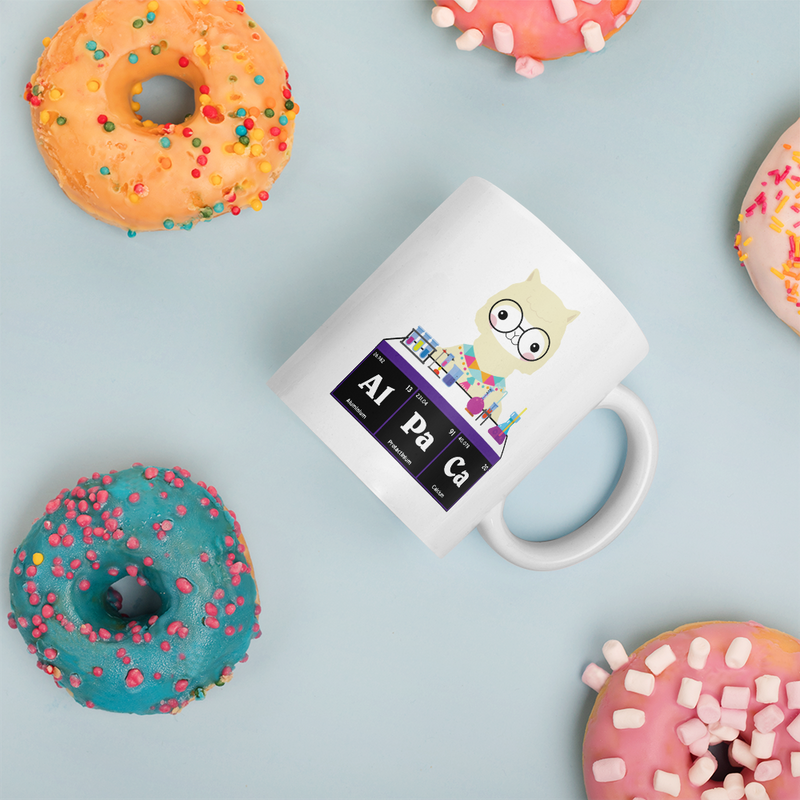 Alpaca Periodic Table Elements Chemistry Gift Coffee Ceramic Mug 11 oz.