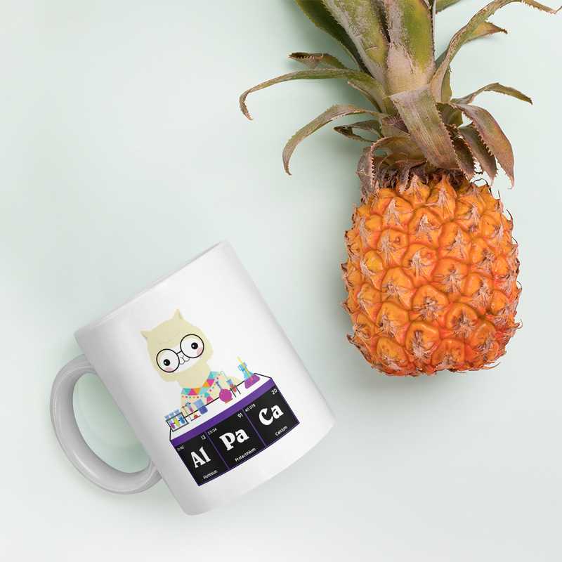 Alpaca Periodic Table Elements Chemistry Gift Coffee Ceramic Mug 11 oz.