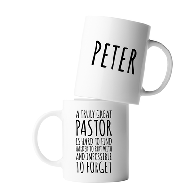 Personalized A Truly Great Pastor Is Hard To Find Impossible To Forget  Ceramic Coffee Mug 11oz