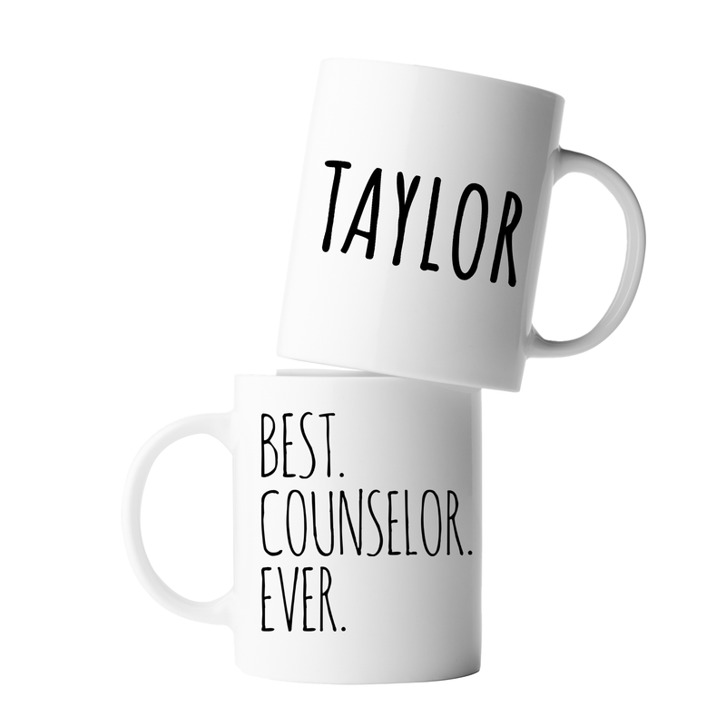 Personalized Best Counselor Ever Customized Mental Health Therapist School Counselor Coffee Mug 11oz White