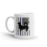 Corgi Police Thin Blue Line Flag Gift Idea Ceramic Coffee Mug 11 oz.