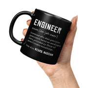 Engineer Definition Someone Who Does Precision Coffee Mug 11 oz Black - Panvola