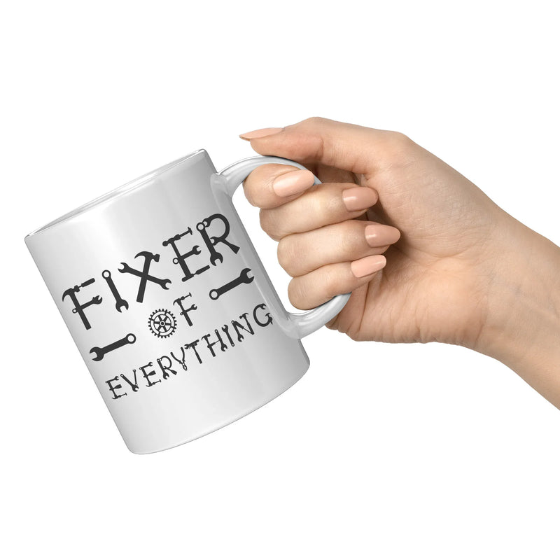 Fixer Of Everything Mechanic Ceramic Coffee Mug 11oz White - Panvola