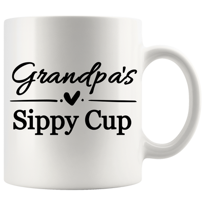 Grandpa's Sippy Cup Grandpa Coffee Mug 11 oz White
