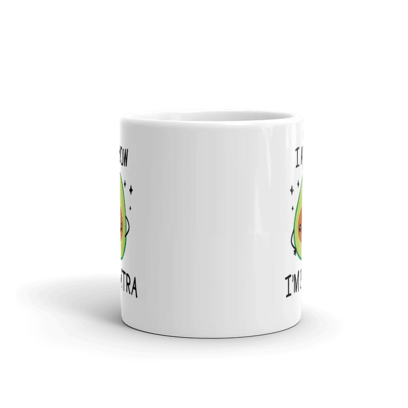 I Know I'm Extra Funny Avocado Theme Gifts Vegan Coffee Mug 11 oz - Panvola