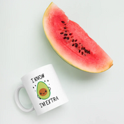 I Know I'm Extra Funny Avocado Theme Gifts Vegan Coffee Mug 11 oz - Panvola