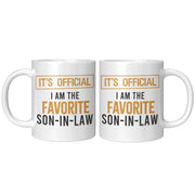 It's Official I'm the Favorite Son-In-Law Coffee Mug 11 oz - Panvola