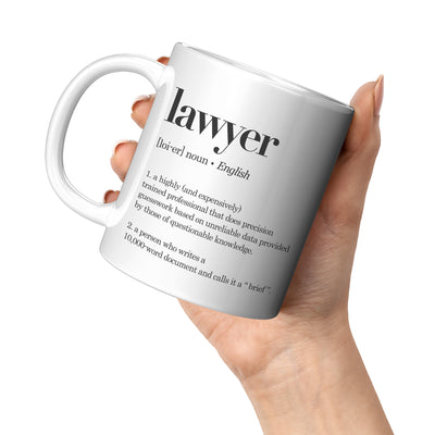 Lawyer Definition Mug Law Student Coffee Cup 11oz White