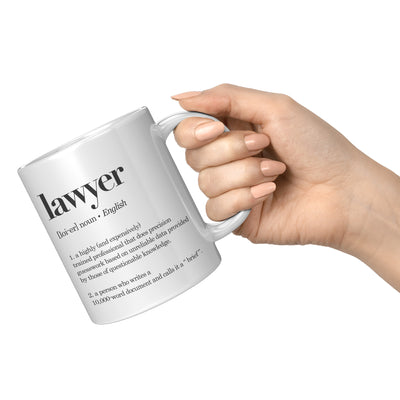 Lawyer Definition Mug Law Student Coffee Cup 11oz White