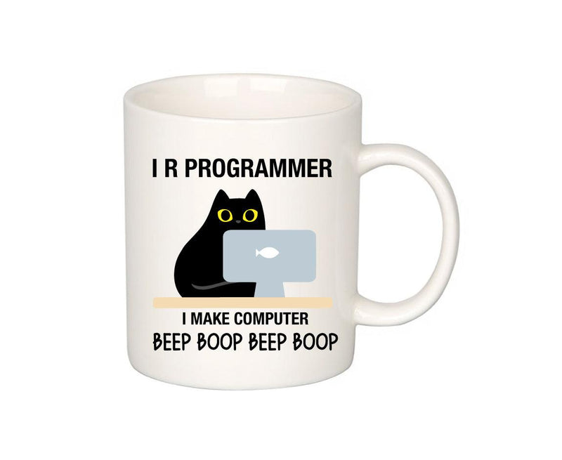 I R Programmer I Make Computer Beep Cat Coffee Mug 11oz.