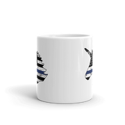 Policorn Thin Blue Line Police Flag Ceramic Mug.