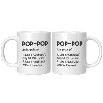 Pop Pop Definition Mug Grandpa Coffee Mug 11 oz White