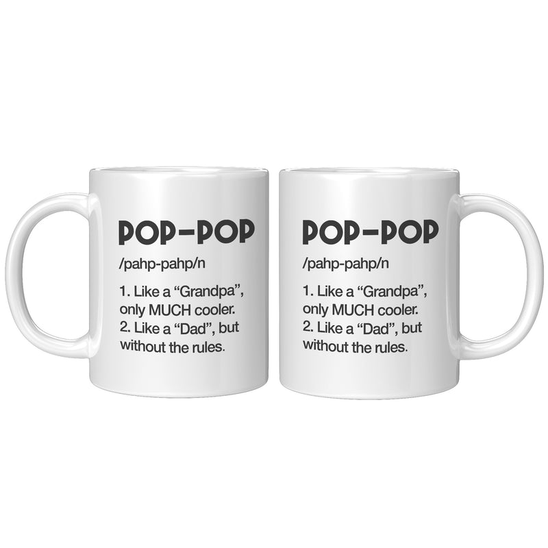 Pop Pop Definition Mug Grandpa Coffee Mug 11 oz White