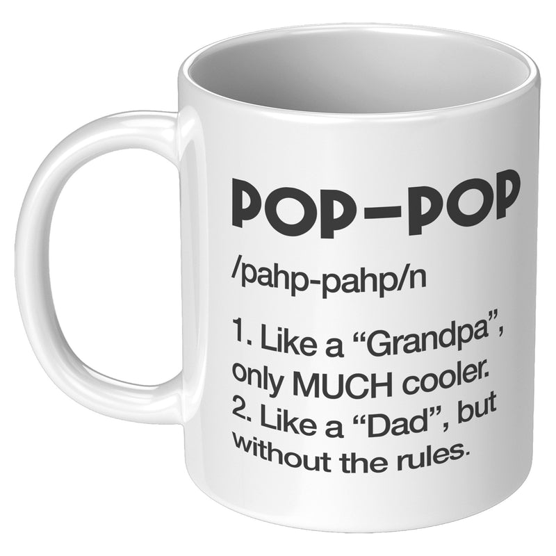 Pop Pop Definition Mug Grandpa Coffee Mug 11 oz White.