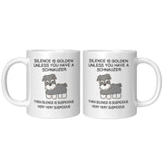 Silence Is Golden Unless Coffee Ceramic Mug 11 oz - Panvola