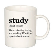 Study Definition Mug Funny Sarcastic Student Coffee Cup 11 oz White - Panvola