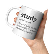 Study Definition Mug Funny Sarcastic Student Coffee Cup 11 oz White - Panvola