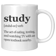 Study Definition Mug Funny Sarcastic Student Coffee Cup 11 oz White - Panvola