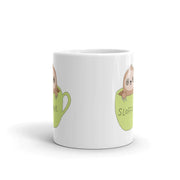 Sloth Gifts - Slofee Sloth Coffee Lover Spirit Animal Appreciation Gifts White Mug 11 oz - Panvola