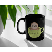 Sloth Gifts - Slofee Sloth Coffee Lover Spirit Animal Appreciation Gifts Black Mug 11 oz - Panvola