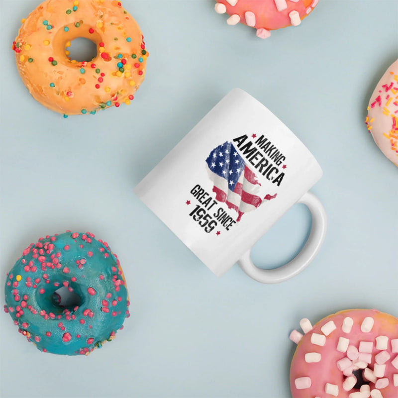 Patriotic Gifts - Making America Great Since 1959 Turning 60 Years Coffee Mug 11 oz - Panvola