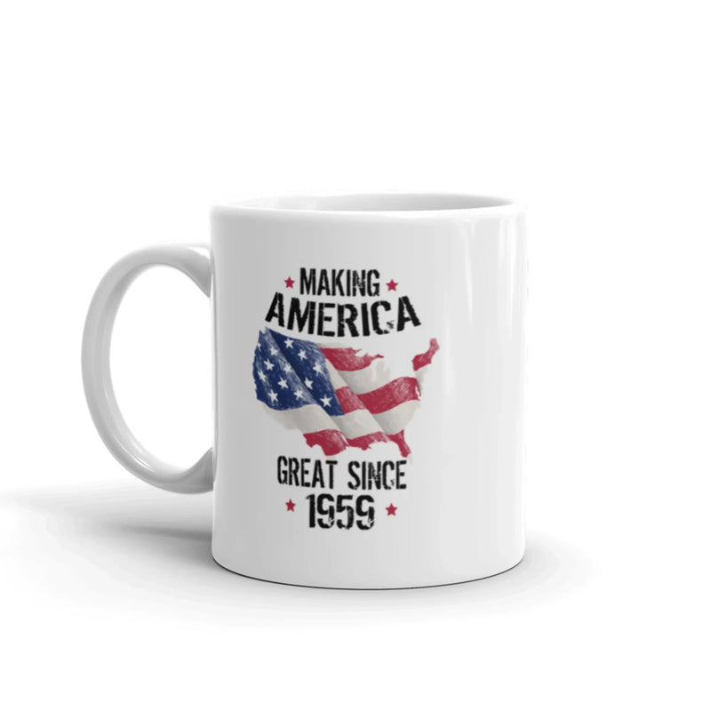 Patriotic Gifts - Making America Great Since 1959 Turning 60 Years Coffee Mug 11 oz - Panvola