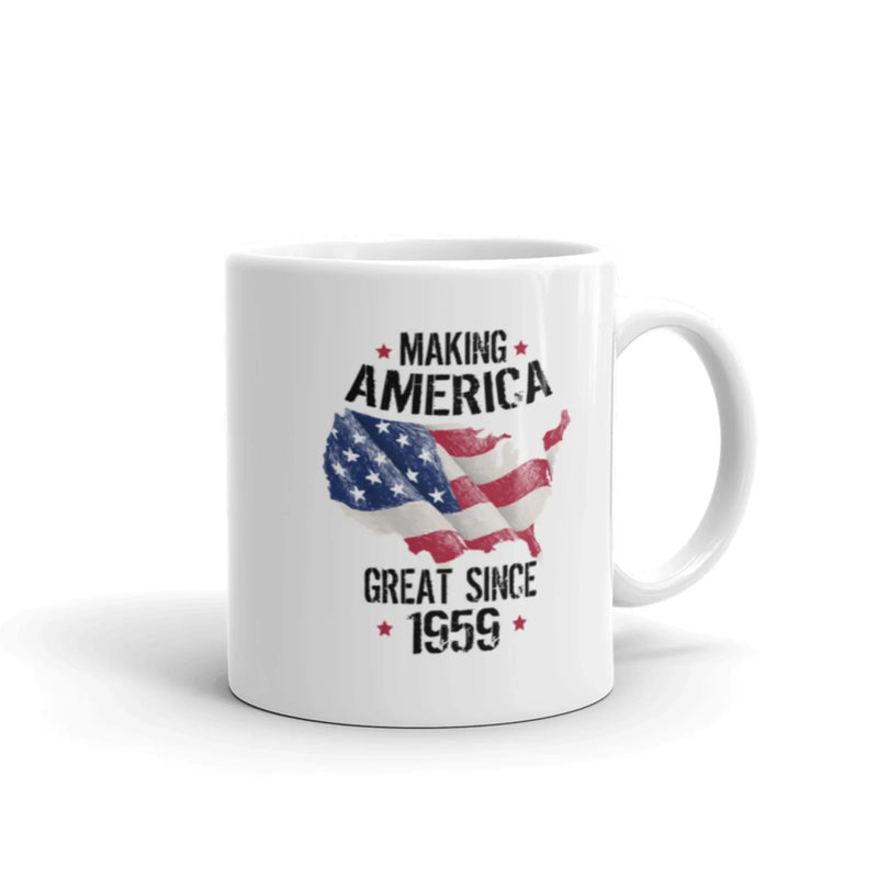 Patriotic Gifts - Making America Great Since 1959 Turning 60 Years Coffee Mug 11 oz - Panvola