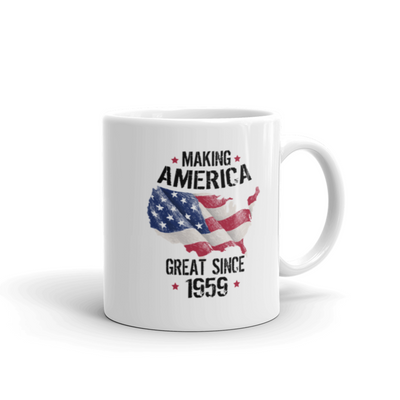 Patriotic Gifts - Making America Great Since 1959 Turning 60 Years Coffee Mug 11 oz