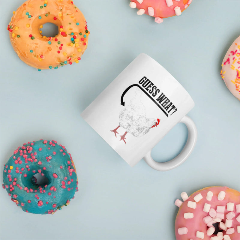 Sarcastic Gift - Guess What Chicken Butt Sarcasm Statement Ceramic Coffee Mug 11 oz - Panvola