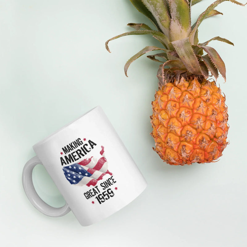 Patriotic Gifts - Making America Great Since 1959 Turning 60 Years Coffee Mug 11 oz - Panvola