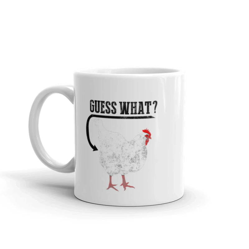 Sarcastic Gift - Guess What Chicken Butt Sarcasm Statement Ceramic Coffee Mug 11 oz - Panvola