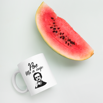 Sarcasm Coffee Literature Gifts - Poe Me A Cup Novelty Ceramic Coffee Mug 11 oz