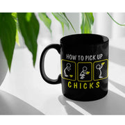 Gift For Men - How To Pick Up Chicks First Date Relationship Appreciation Coffee Mug 11 oz - Panvola
