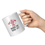 Where My Hose At Firefighter Coffee Mug 11oz White - Panvola